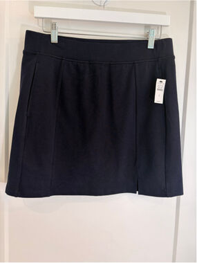 NWT T by Talbots Navy Blue Cotton Blend Skirt - Size Small